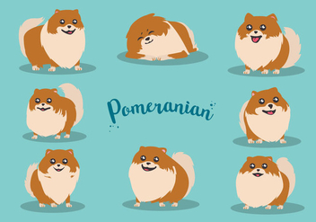Free Cartoon Pomeranian Vector - vector gratuit #395987